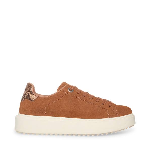 Steve Madden Catcher Mocha Sneakers Dames Beige | SM-678PF