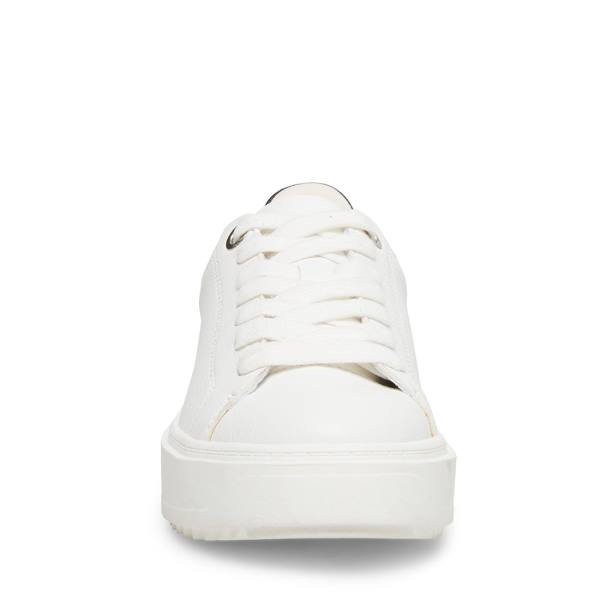 Steve Madden Catcher Sneakers Dames Wit Zwart | SM-294BZ