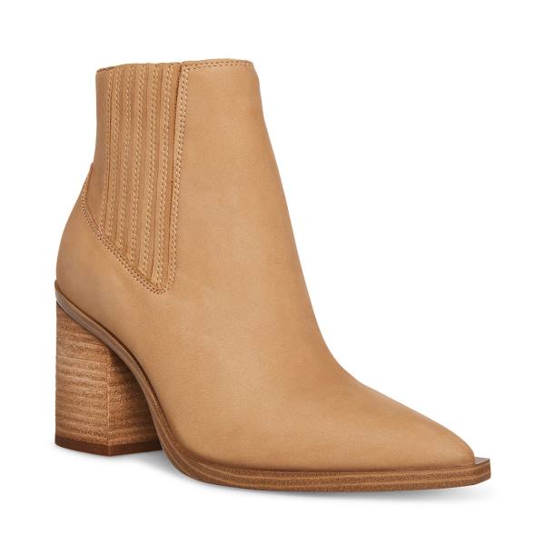 Steve Madden Catreena Tan Nubuck Enkellaarsjes Dames Bruin | SM-679RN