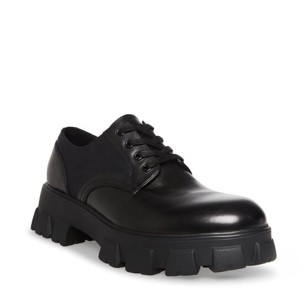 Steve Madden Cesare Leren Werkschoenen Heren Zwart | SM-471VD