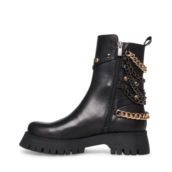 Steve Madden Chain Enkellaarsjes Dames Zwart Gekleurd | SM-189MA