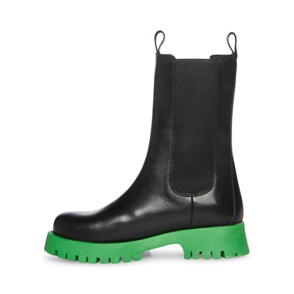 Steve Madden Char Laarzen Dames Zwart Groen | SM-451DB