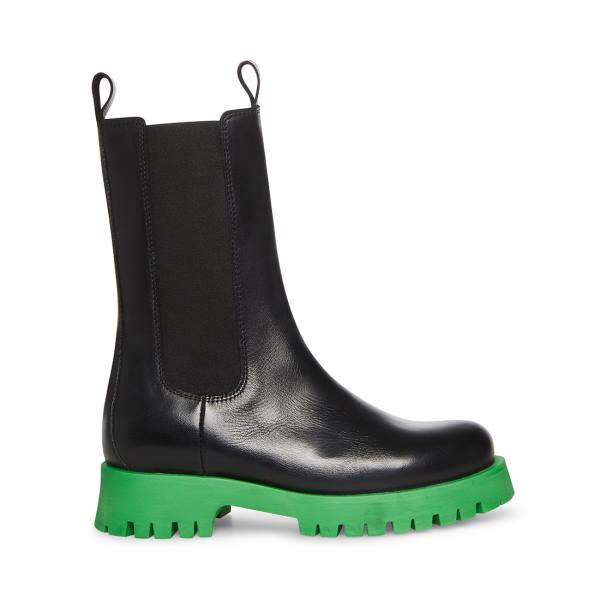 Steve Madden Char Laarzen Dames Zwart Groen | SM-451DB