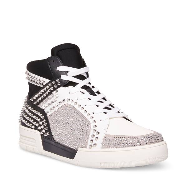 Steve Madden Cinema Sneakers Heren Zwart Wit | SM-691UE