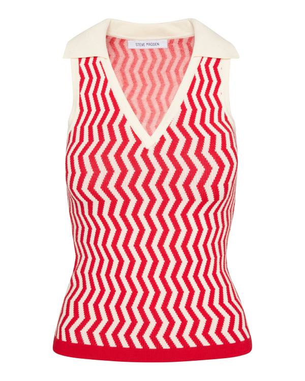 Steve Madden Collared Tank Topjes Dames Rood | SM-475RA