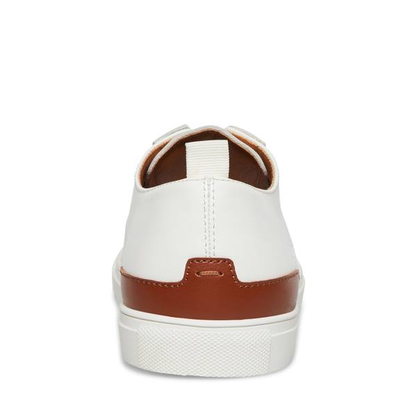 Steve Madden Coltt Leren Sneakers Heren Wit | SM-269XW