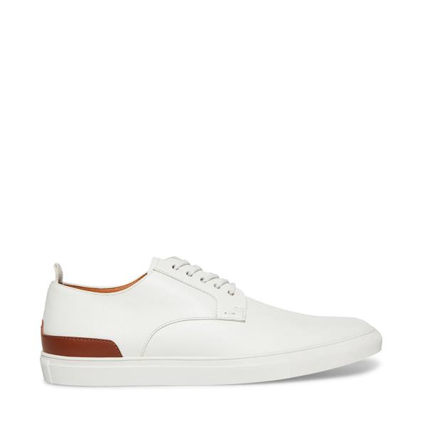 Steve Madden Coltt Leren Sneakers Heren Wit | SM-269XW