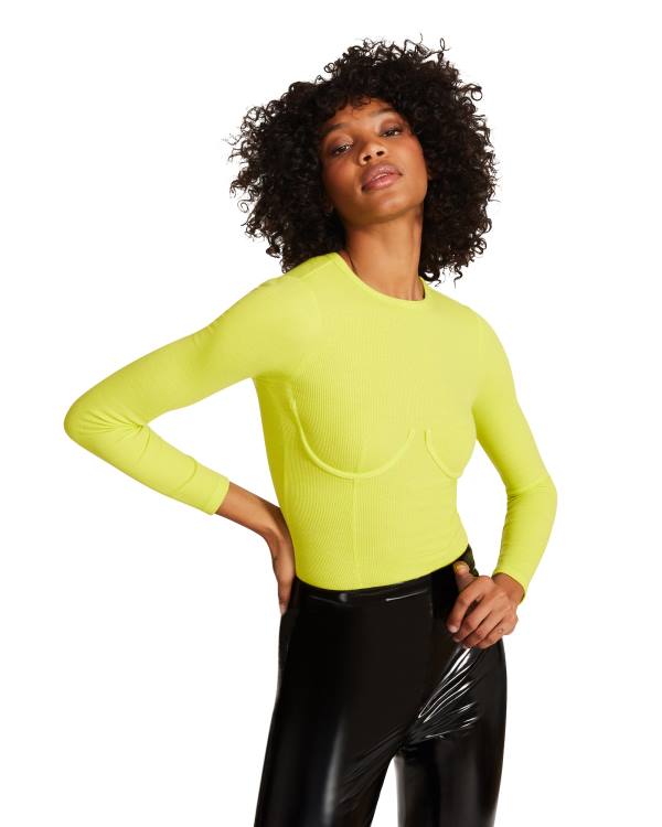 Steve Madden Corset Lime Bodysuit Dames Lichtgroen | SM-574YB