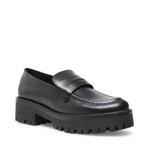 Steve Madden Crew Box Loafers Dames Zwart | SM-468SA