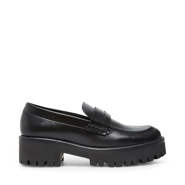 Steve Madden Crew Box Loafers Dames Zwart | SM-468SA