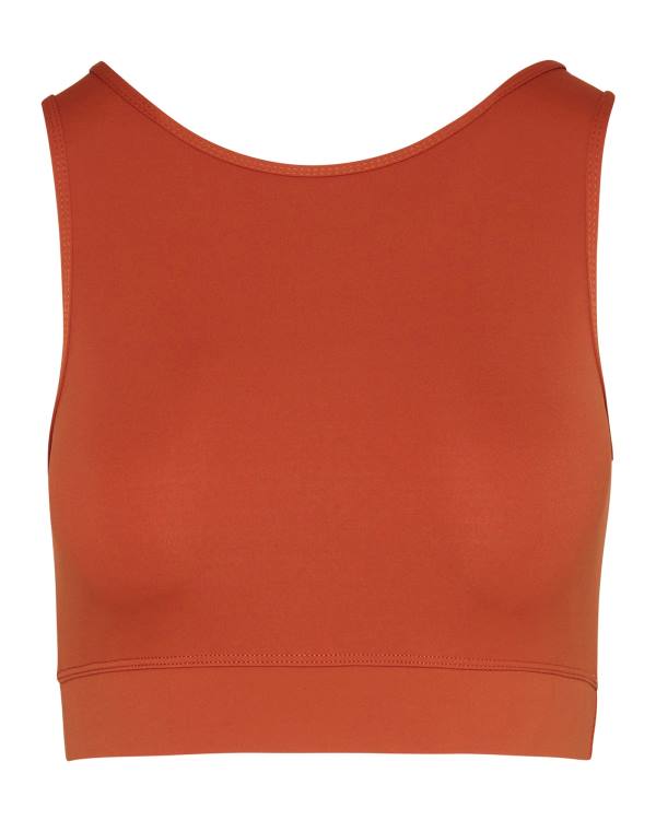 Steve Madden Cropped Active Tank Topjes Dames Bruin | SM-174LU