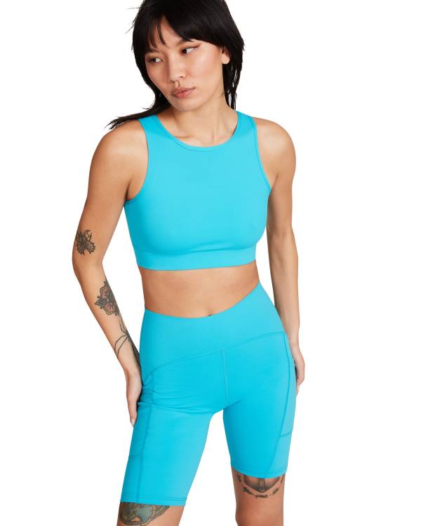 Steve Madden Cropped Active Tank Turquoise Topjes Dames Turquoise | SM-514WN