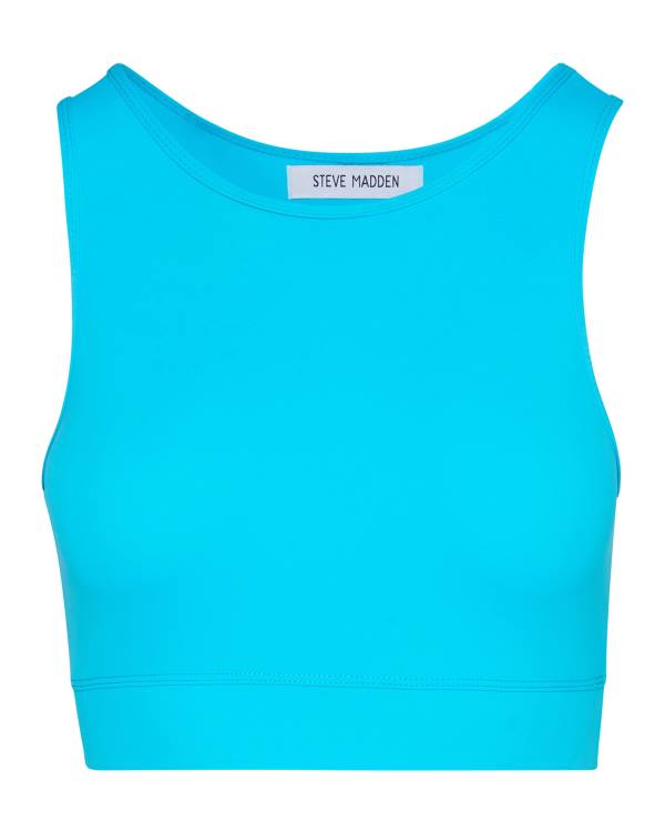 Steve Madden Cropped Active Tank Turquoise Topjes Dames Turquoise | SM-514WN