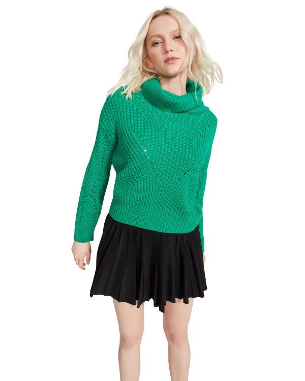 Steve Madden Cross Back Turtleneck Trui Topjes Dames Groen | SM-280QC