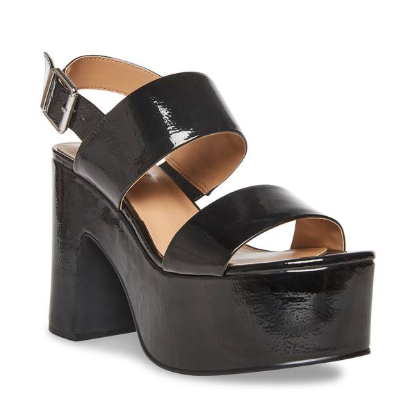 Steve Madden Dafne Lak Heel Hakken Dames Zwart | SM-237HN