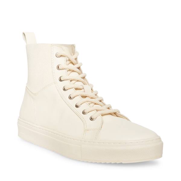 Steve Madden Dante Bone Leren Sneakers Heren Beige | SM-495BA