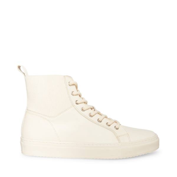 Steve Madden Dante Bone Leren Sneakers Heren Beige | SM-495BA