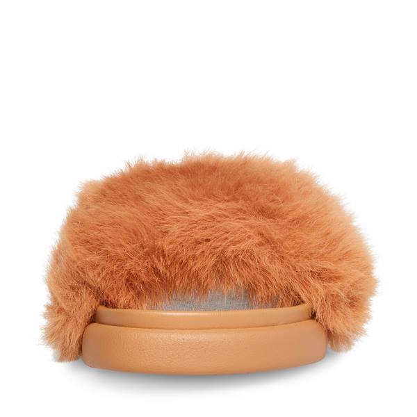 Steve Madden Delphina Tan Slippers Dames Bruin | SM-578TQ