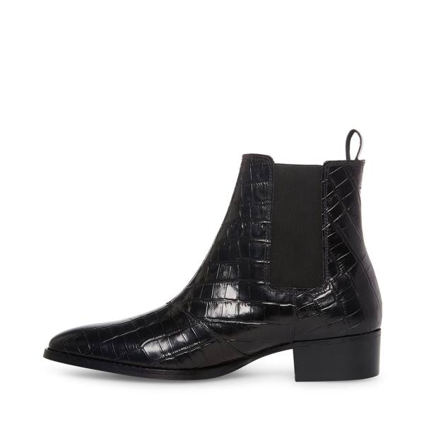 Steve Madden Dex-c Crocodile Laarzen Heren Zwart | SM-914GD