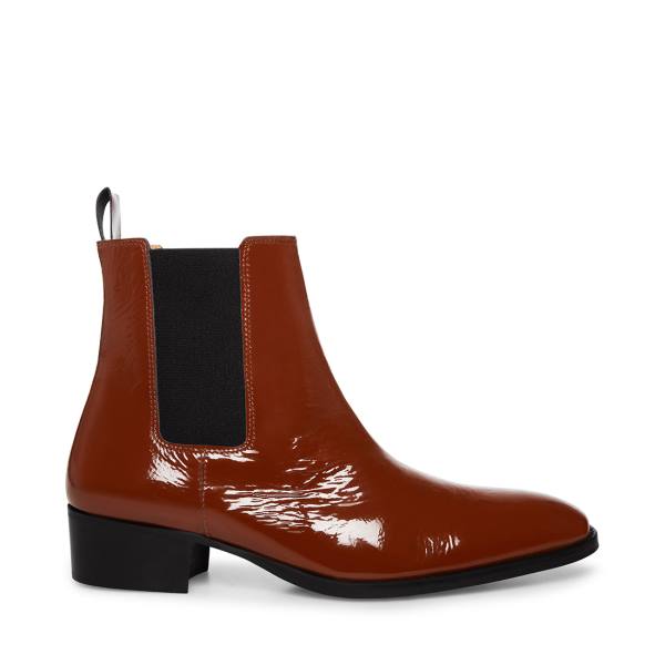 Steve Madden Dex-l Cognac Lak Laarzen Heren Bruin | SM-598VT