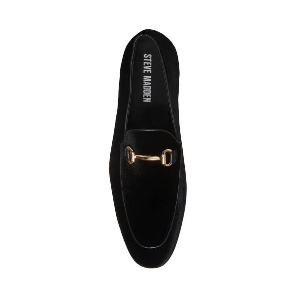 Steve Madden Diego-v Velvet Loafers Heren Zwart | SM-594WQ