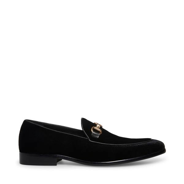 Steve Madden Diego-v Velvet Loafers Heren Zwart | SM-594WQ