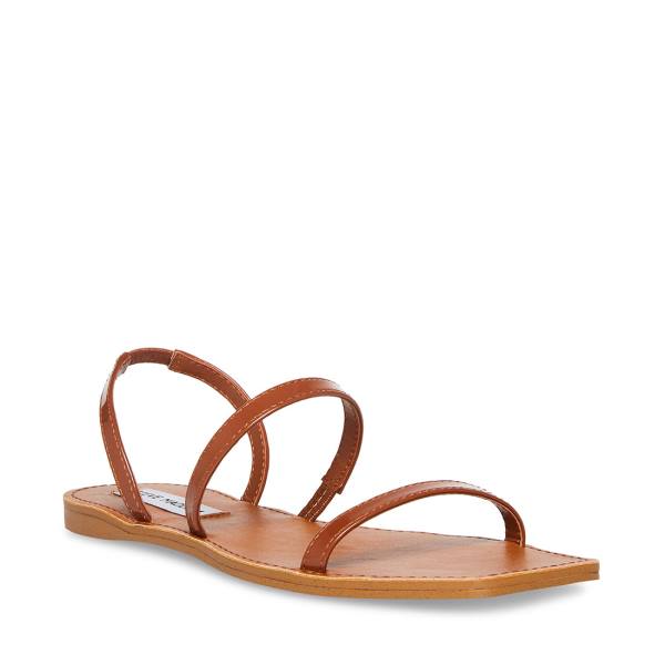 Steve Madden Direct Cognac Lak Sandalen Dames Bruin | SM-406BR