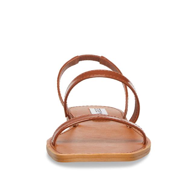 Steve Madden Direct Cognac Lak Sandalen Dames Bruin | SM-406BR