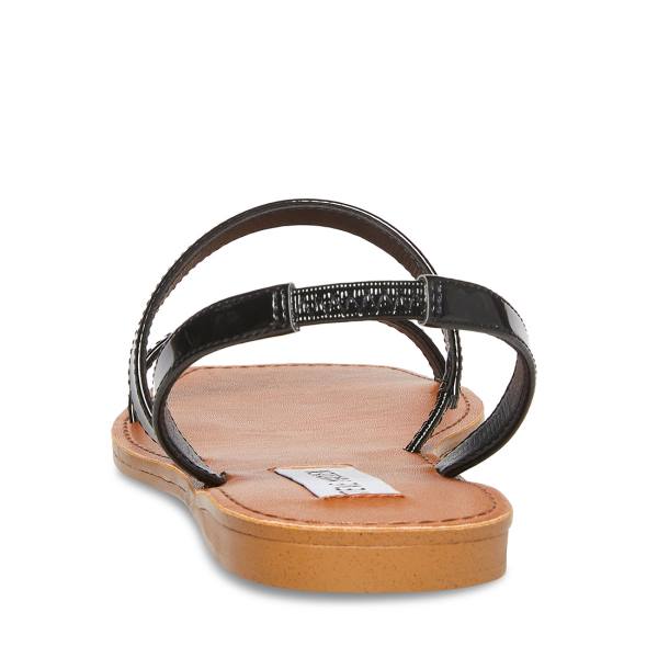 Steve Madden Direct Lak Sandalen Dames Zwart | SM-390SZ