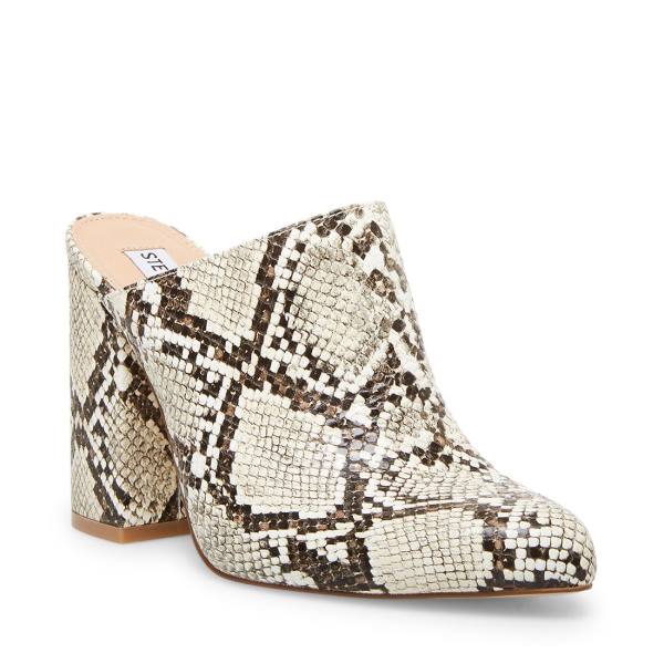 Steve Madden Ditty Snake Heel Hakken Dames Zwart Wit Slangenprint | SM-401QX