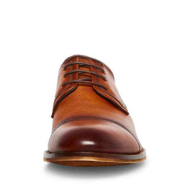 Steve Madden Doak Cognac Leren Werkschoenen Heren Bruin | SM-186CY