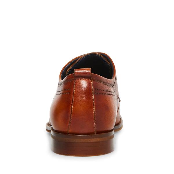 Steve Madden Doak Cognac Leren Werkschoenen Heren Bruin | SM-186CY