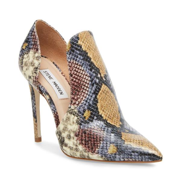 Steve Madden Dolly Snake Enkellaarsjes Dames Gekleurd Slangenprint | SM-810JS