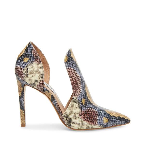 Steve Madden Dolly Snake Enkellaarsjes Dames Gekleurd Slangenprint | SM-810JS