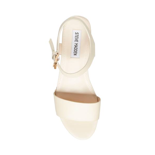 Steve Madden Domenica Leren Sandalen Dames Wit | SM-087VI