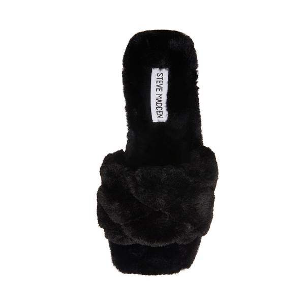 Steve Madden Dreams Slippers Dames Zwart | SM-347WS