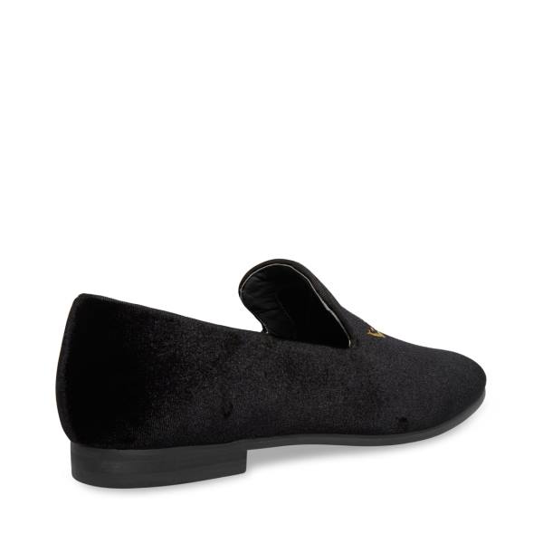 Steve Madden Edmund Velvet Werkschoenen Heren Zwart | SM-913AL