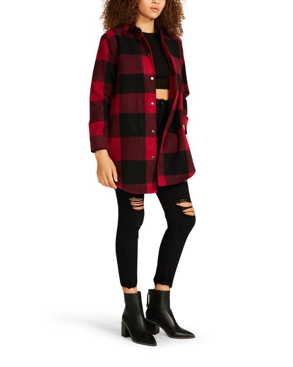 Steve Madden Eldridge Plaid Jassen Dames Rood | SM-230CA