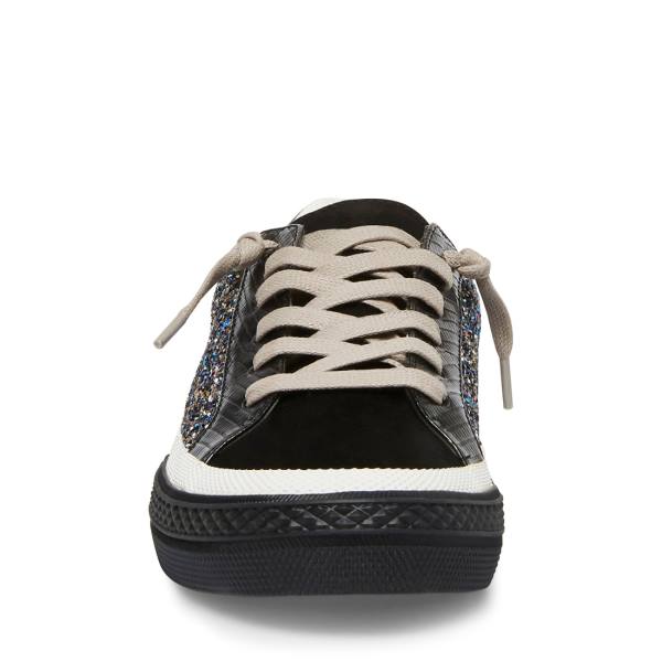 Steve Madden Embark Glitter Sneakers Dames Zwart | SM-425UA