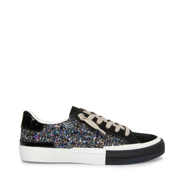 Steve Madden Embark Glitter Sneakers Dames Zwart | SM-425UA