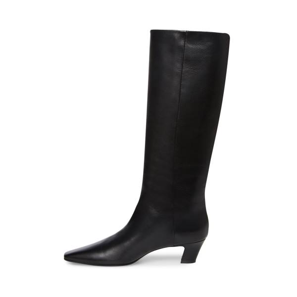 Steve Madden Empire Leren Laarzen Dames Zwart | SM-129UQ