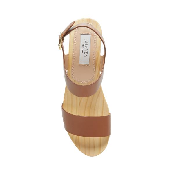 Steve Madden Fabee Cognac Leren Heel Hakken Dames Bruin | SM-421SN