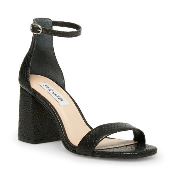 Steve Madden Gracelynn Snake Heel Hakken Dames Zwart Slangenprint | SM-462UR