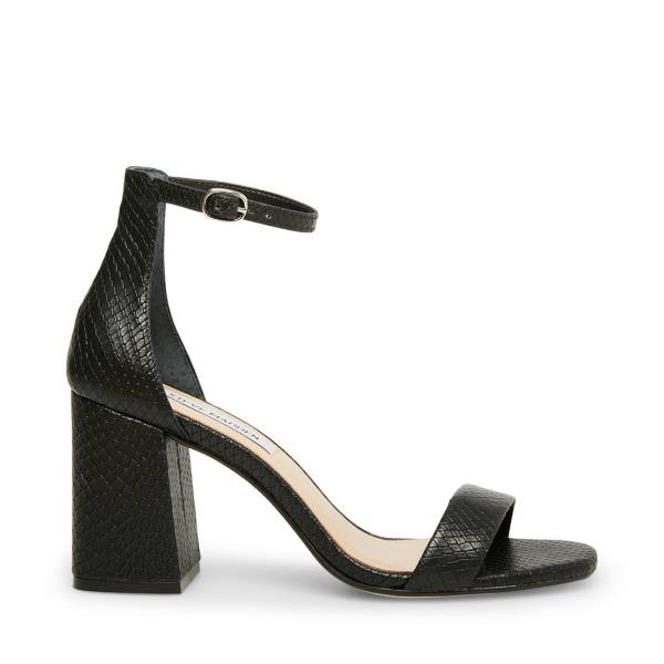 Steve Madden Gracelynn Snake Heel Hakken Dames Zwart Slangenprint | SM-462UR