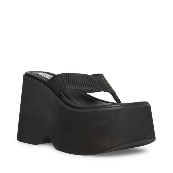 Steve Madden Gwen Sandalen Dames Zwart | SM-264HZ