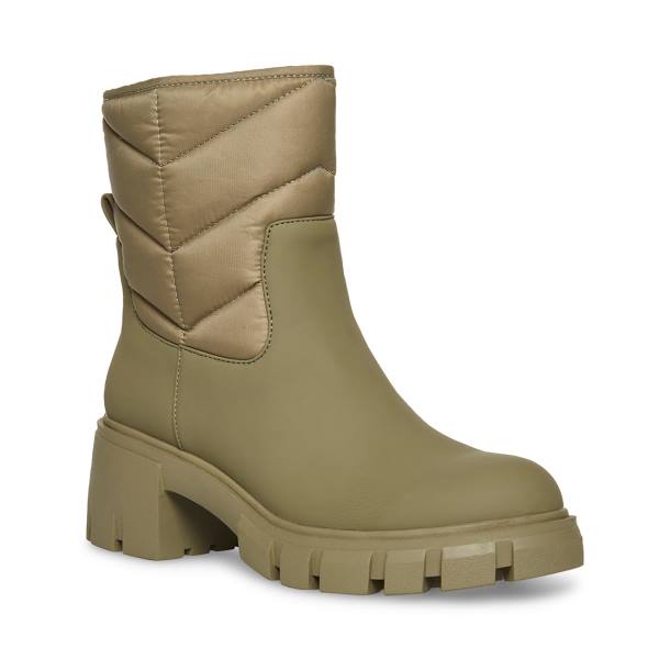 Steve Madden Haldan Enkellaarsjes Dames Groen | SM-264CJ