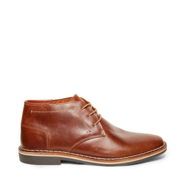 Steve Madden Harken Cognac Leren Laarzen Heren Bruin | SM-701DU