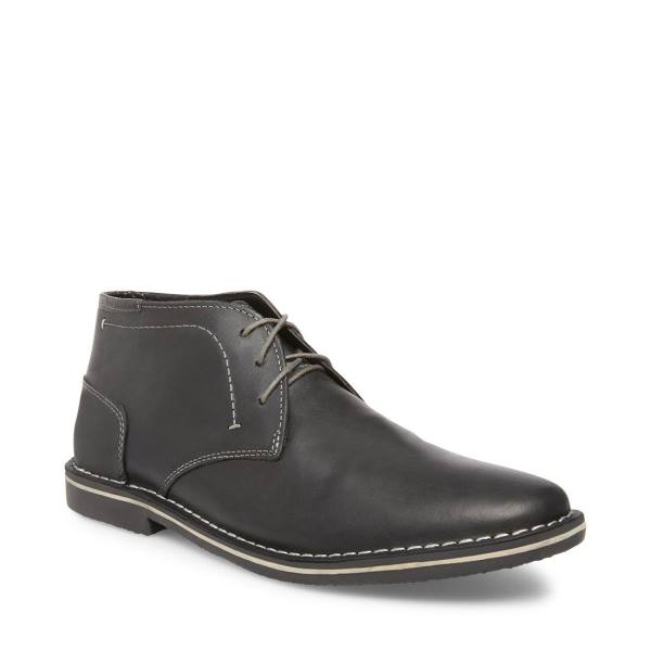 Steve Madden Harken Leren Laarzen Heren Zwart | SM-958LQ