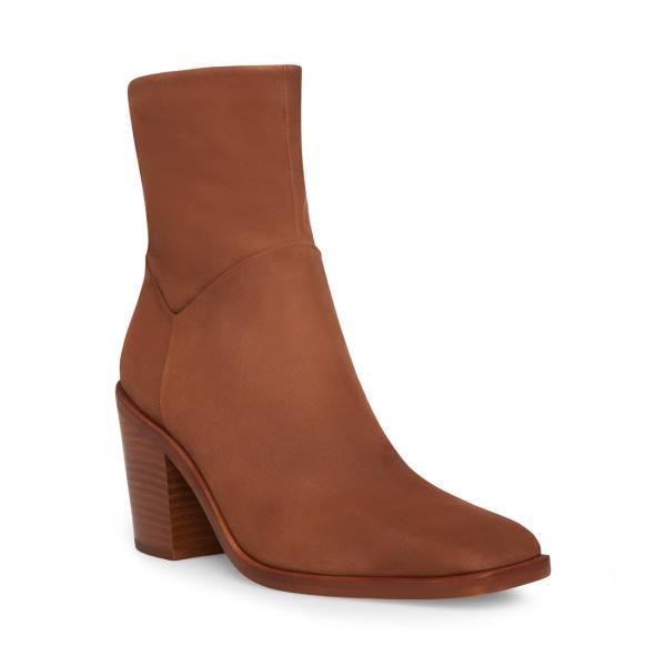 Steve Madden Harmen Nubuck Enkellaarsjes Dames Bruin | SM-068JI