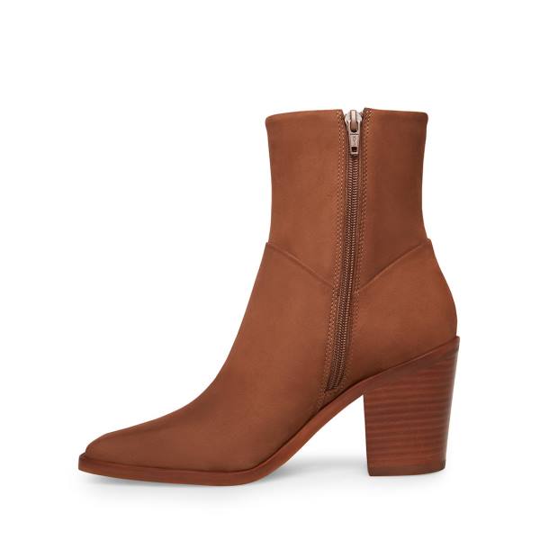 Steve Madden Harmen Nubuck Enkellaarsjes Dames Bruin | SM-068JI